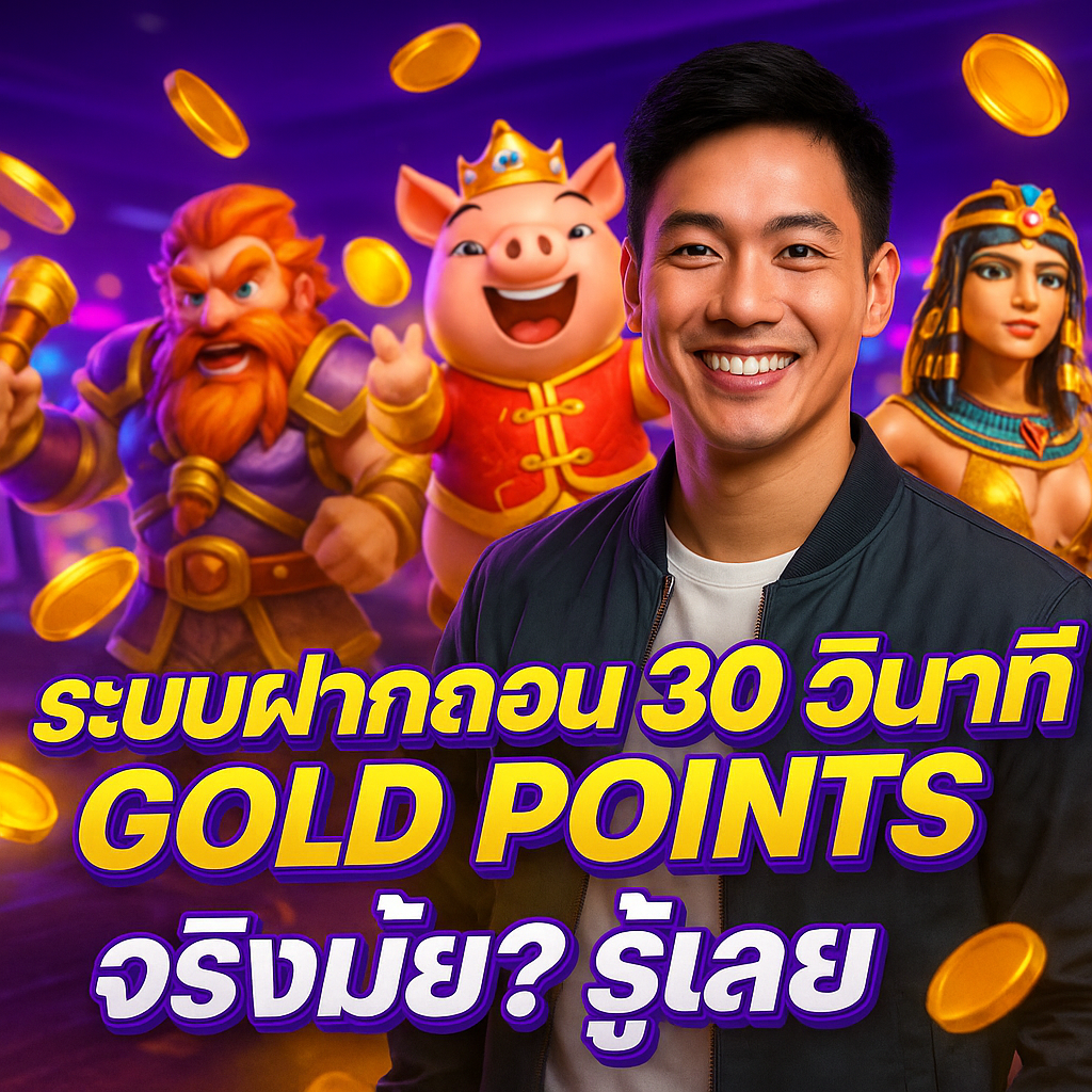 ระบบฝากถอน 30 วินาที GOLD POINTS จริงมั้ย? รู้เลย